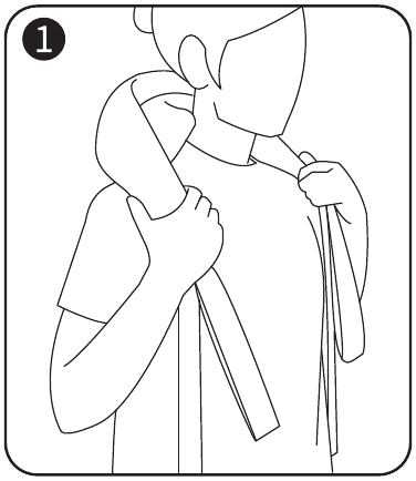 手順1：本体を首にかける